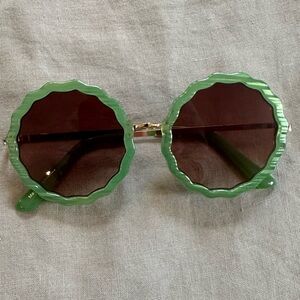 Aguabendita for Target Green Scalloped Round Sunglasses